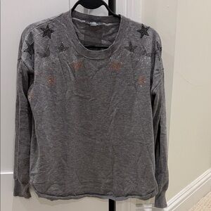 Gray Sweater with Star Accents